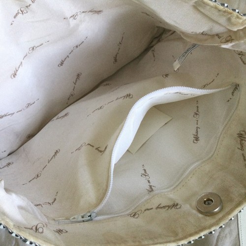 Vintage Whiting & Davis Off White Metal Mesh Purse Bag Handle Shoulder - Picture 6 of 15