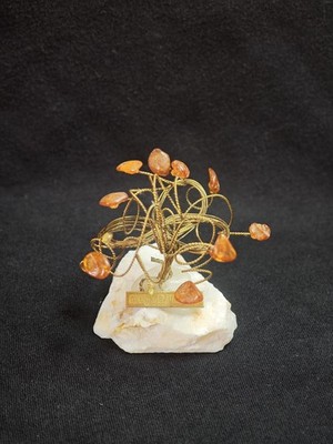 Kleiner Glücksbaum mit Bernstein  'Glücksbäumchen ' ca. 6 cm hoch Edelsteinbaum