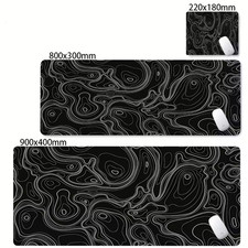 XXL Desk Mat Black And White Strata Liquid Mousepad Large (HL1802)