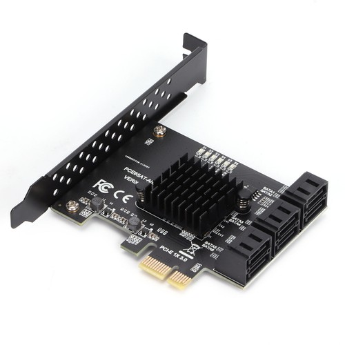 Hard Disk Expansion Card 6.0 Gbps PCI‑E To 6G 6 Ports Convertor Interfa NEW - Zdjęcie 6 z 12