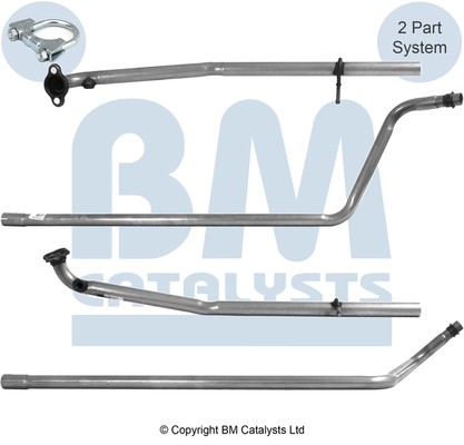 Exhaust Pipe fits PEUGEOT 107 1.0 Front 05 to 14 BM 1717CY Quality Guaranteed - Picture 2 of 7