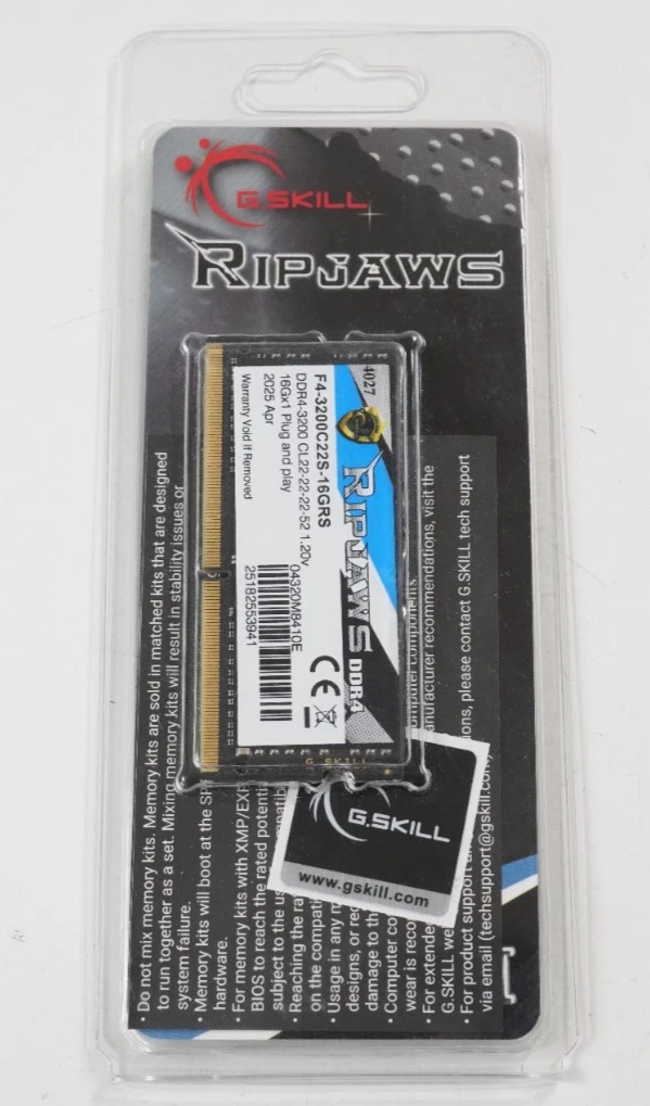 G. SKILL PC4-25600 (DDR4-3200) Bus Speed DDR4 SDRAM Memory (RAM