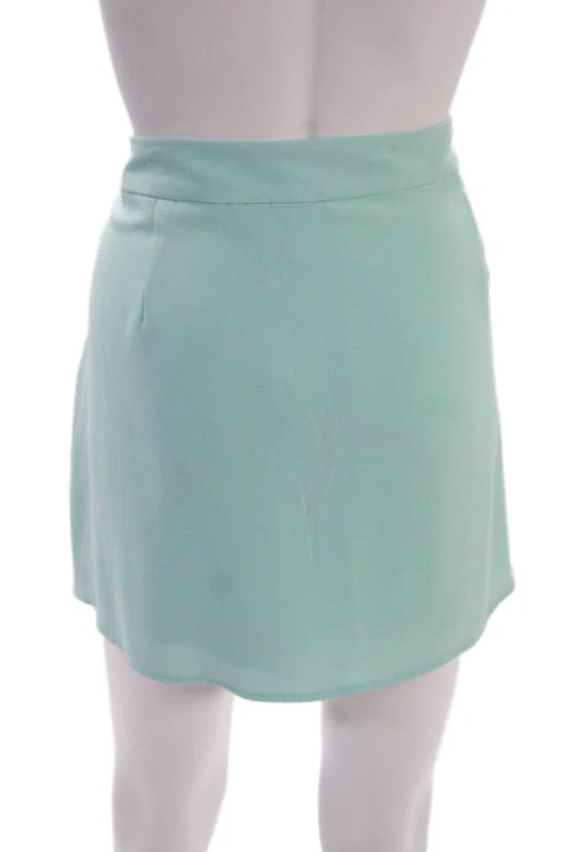 Shorts social Trina Turk feminino plissado zíper lateral cintura média azul tamanho 16 - Imagem 3 de 4