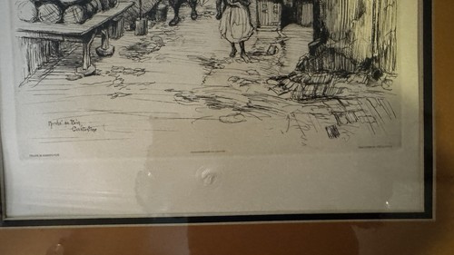 Frank Milton Armington Etching "Marche au Pain, Constantine” - Picture 5 of 16
