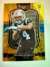 Tetairoa McMillan RC ROTY 2025 Select Gold Lazer /10 Panthers #144