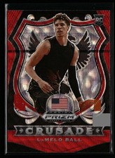 LaMelo Ball 2020 Panini Prizm Draft Picks Collegiate #83 Ruby Wave Rookie