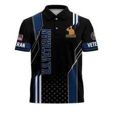 Veteran Polo Shirt, United States Veteran Shirt, Military Polo Shirts S 5Xl