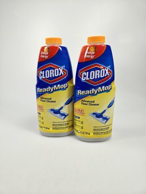  Clorox Ready Mop Advanced Floor Cleaner Refill Bottles Orange Scent 24 Oz