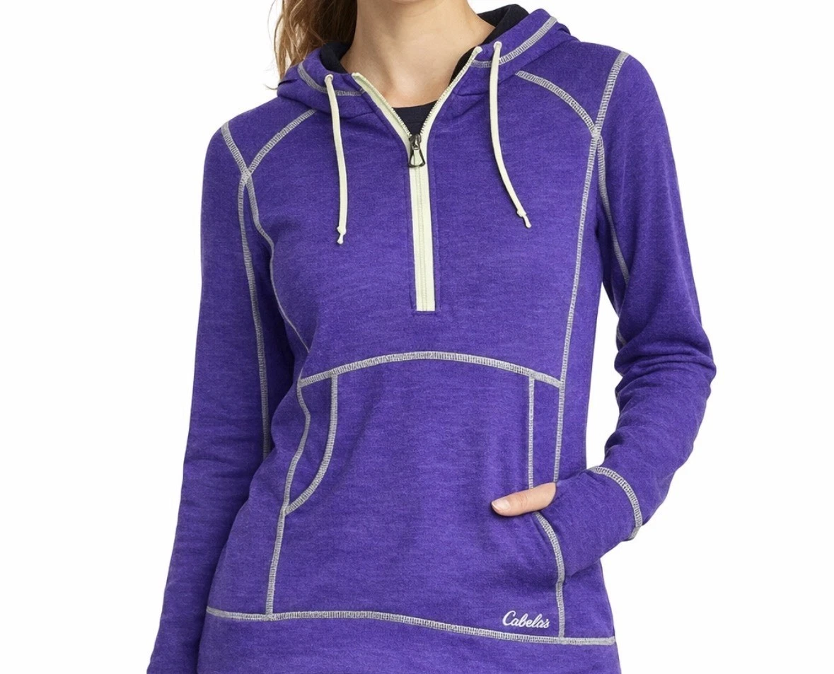 Cabela’s XPG Purple Thermal Phase Quarter Zip Hoodie Women’s Medium