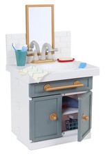 First Bathroom Sink with Real Working Faucet Pretend Play for Kids, 12 Bathro...