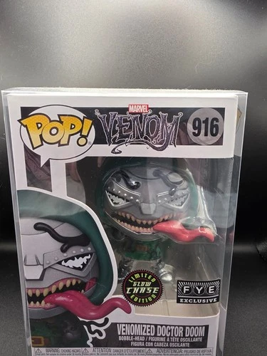 Funko Pop! Marvel Venom Venomized Doctor Doom GITD Chase FYE Exculsive Figure