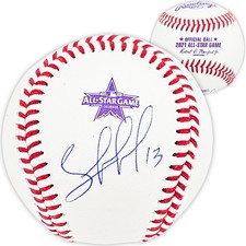 Salvador Perez Auto Official 2021 All Star Game Logo Baseball Royals Beckett