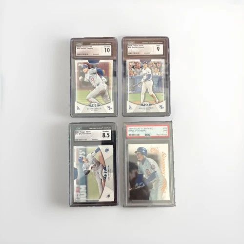 2024 Topps 50/50 Shohei Ohtani And PSA 7 1996 Select Certified Ryne Sandberg