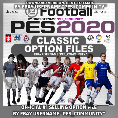 PES 2020 Option File Patch - *VARIETY OF CLASSIC YEARS AND LEGENDS*  PS4, PS5