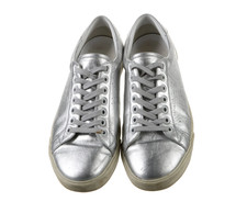 Celine - Hedi Slimane Lace-up Metallic Silver...