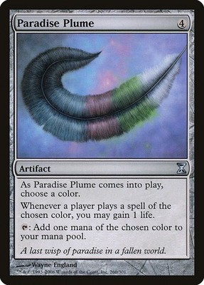 Paradise Plume 1x FOIL TSP MTG Time Spiral Uncommon MINT artifact