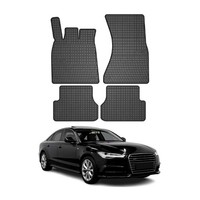 Omac Gummi FußMatten FüR Audi A6 C7 2011-2018 Automatten Gummi Schwarz 4Tlg