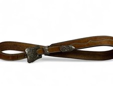 Vintage Western Womens Concho brown Silver/ Gold belt Size Medium rodeo boho