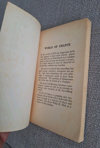 World of Chance Philip K. Dick 1er livre de poche britannique Panther Books 1959 - Photo 7/9