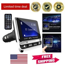 Versatile Bluetooth FM Transmitter - Deep Bass  180-Degree Rotatable Screen