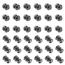 36 Pcs M3*5 Mini Round Knobs, 12mm Small Drawer Pulls, Black