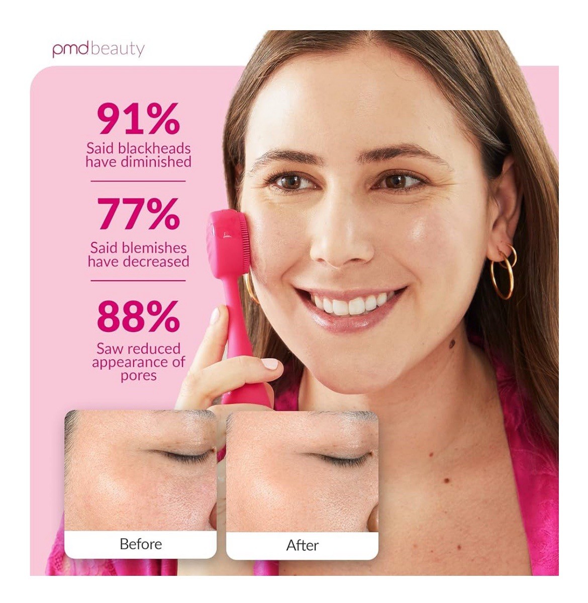 PMD Clean Mini - Smart Facial Cleansing Device with Silicone Brush & Anti-Aging