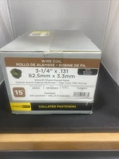 PROFIT 3-1/4 x .131 Brite Wire Coil Framing Nails Smooth Rd Head 2500 15 Degrees