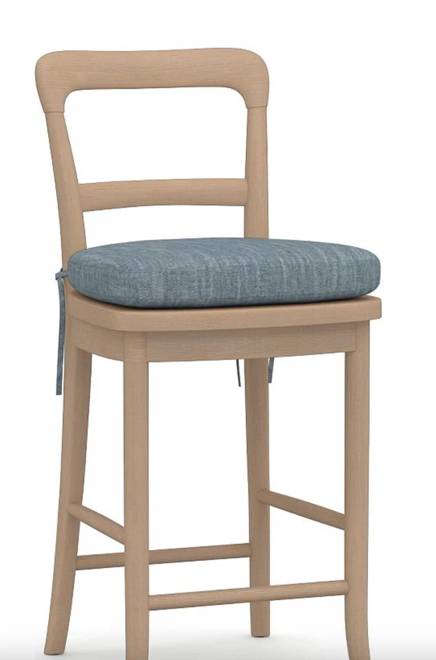 Juego de 2 cojines de taburete Pottery Barn Cline INDIGO Valdese 16,75"x16,5" nuevos con etiquetas Foto 4 de 4