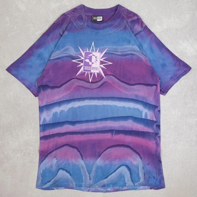 Vintage Eclipse Tie Dye Single Stitch T-Shirt X-Large Herren 1980er lila Logo