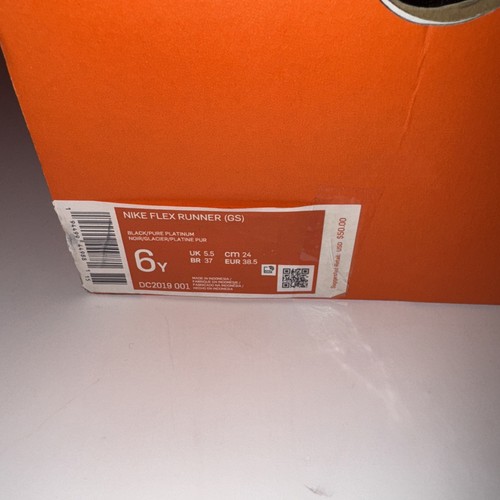 Nike Flex Runner Black Glacier Ice GS Size 6Y Sneakers *NEW* - Picture 8 of 8