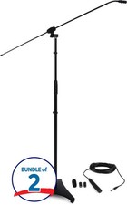 Galaxy Audio CBM-362 Carbon Fiber Boom Pair - 57 inch Boom  62 inch Stand