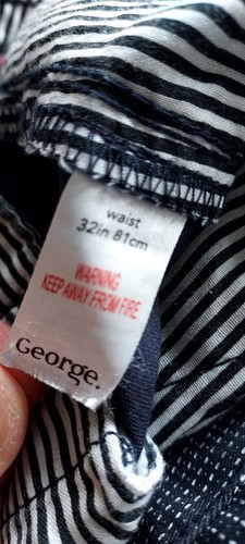 George mens 32 inch waist navy blue chino shorts - Picture 5 of 10