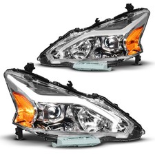 Halogen Projector Light Bar G2 Headlight Set Chrome For 13-15 Nissan Altima 4dr