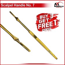 Scalpel Handle No. 7 Dental Stainless Steel 6.5" Titanium Blue Coated