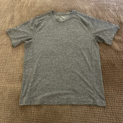 Gap Fit Men s Medium Gray Blue Short Sleeve Athletic Shirt Active Wear