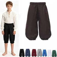 Pantalones Medievales Coloniales, Pantalones Knickerbocker Juveniles para Disfraz de Halloween