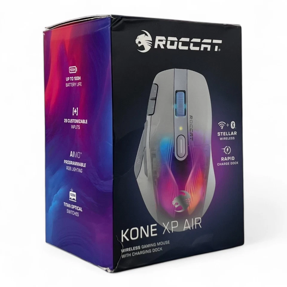 PC RGB Gaming Maus Roccat Kone XP Air #weiß [Turtle Beach] mit OVP Top Zustand