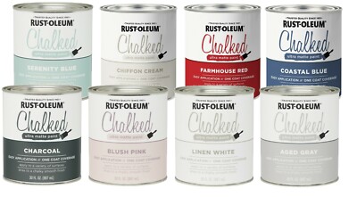 Rust-oleum Chalked Ultra Matte Finish Chalk Paint 30oz PICK FROM 11 COLORS New