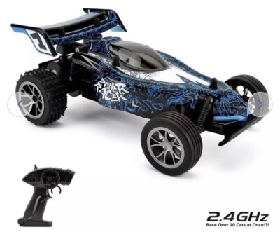 Boxed Zoom Buggy High Speed Racer 1:16 Funksteuerung Sportwagen, blau, exzellent Zustand
