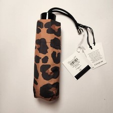 NWT Coach CC947 UV Protection Mini Umbrella In Leopard Print