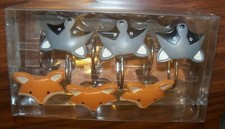 Fox Raccoon Wildlife Creatures Animals Woodland Shower Curtain 12 Hooks NEW