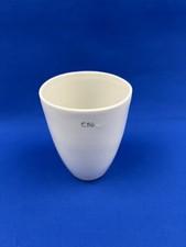 Tiegel Schmelztiegel C 80 ca. 250 mL hohe Form Porzellan glasiert Laborzubeh&ouml;r