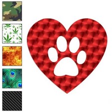 Dog Paw Print Heart Love, Vinyl Decal Sticker, 40 Patterns  3 Sizes, 2968