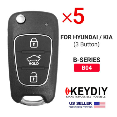 5x KEYDIY Universal Car Flip Remote Key For Hyundai Kia B-Series 3 Buttons B04