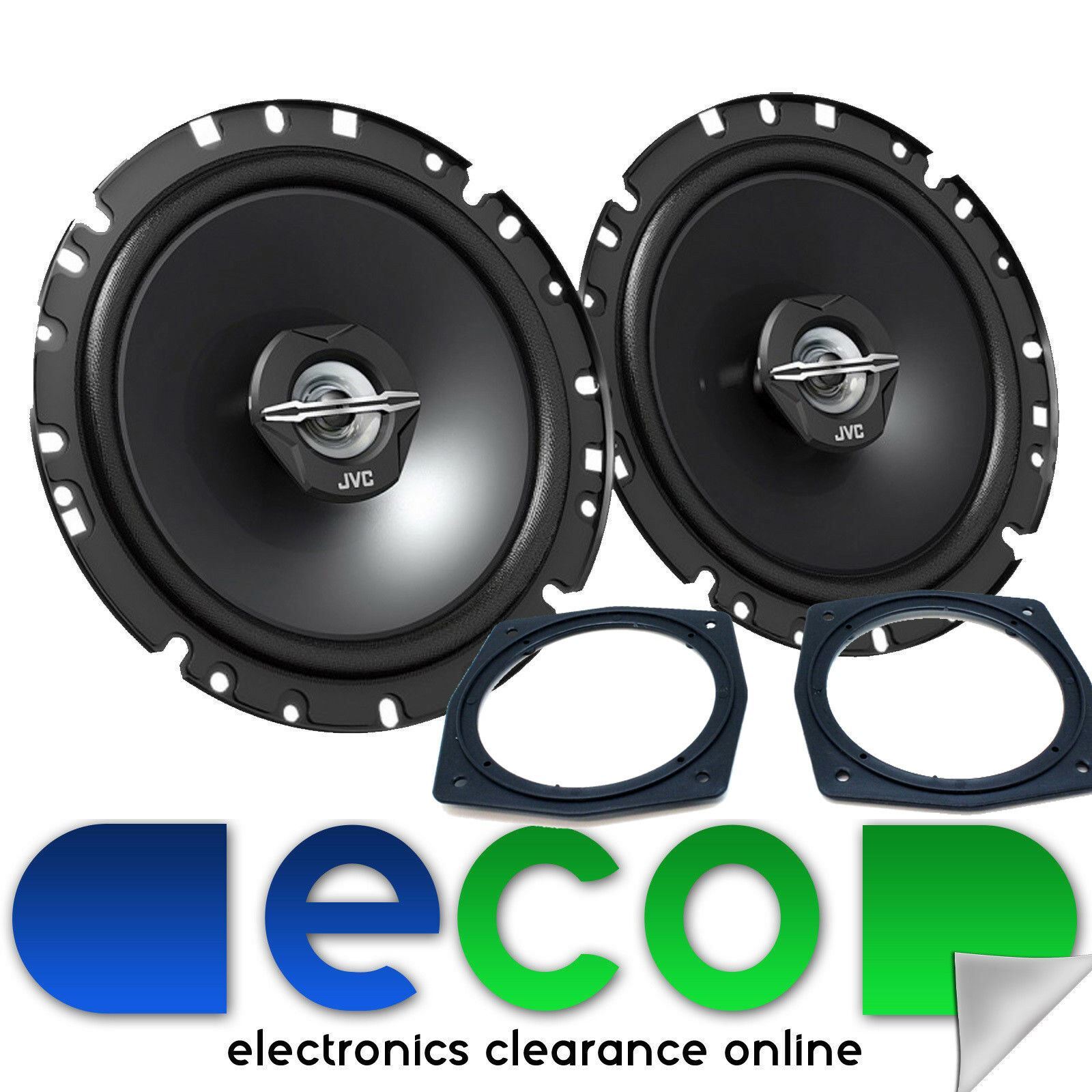 JVC 16cm 6.5 Inch 600 Watts 2 Way Rear Side Car Speakers fit Audi TT