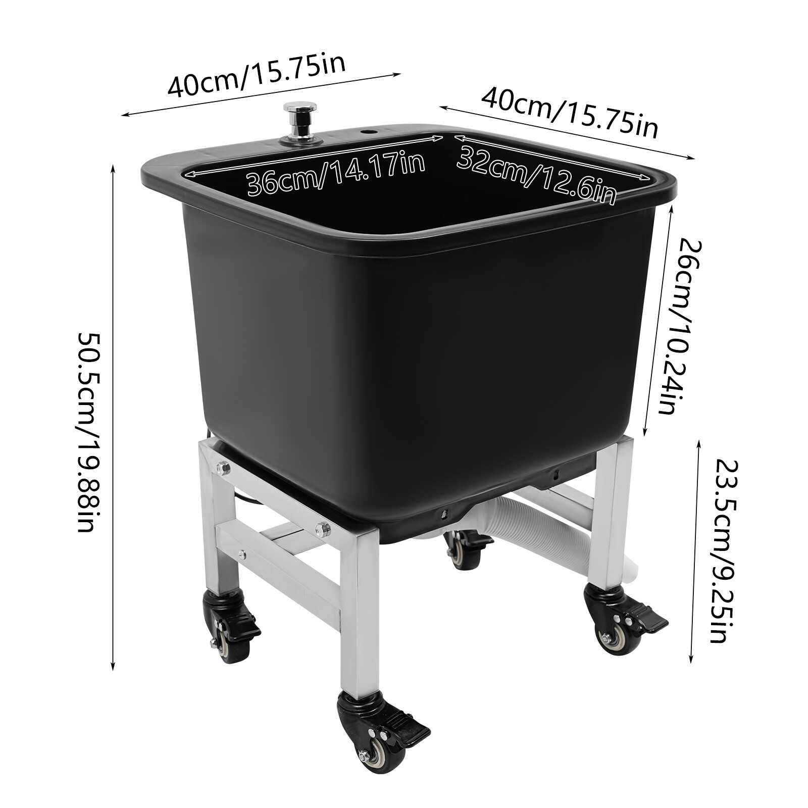 Commercial Plastic Floor Mop Sink 14.17*12.6*10.24in Mop Buckets Utility Sink