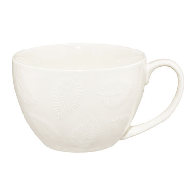 Jumbotasse Jumbo Tasse Suppentasse Kaffeebecher Becher Porzellan weiß 450 ml 