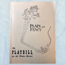1955 Playbill Winter Garden Richard Derr, Barbara Cook in Plain &amp; Fancy