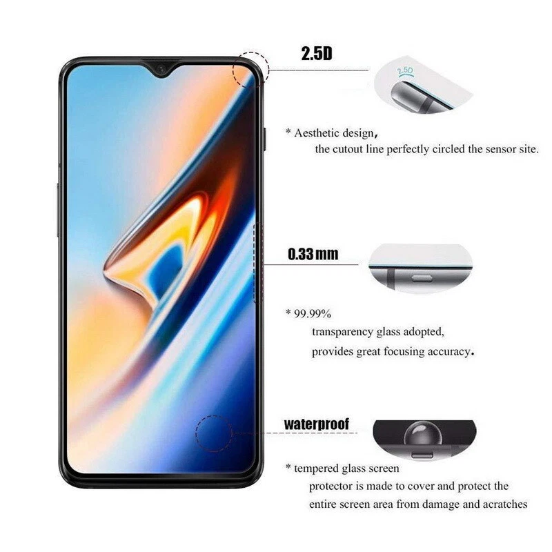 9D Full Cover Tempered Glass Screen Cover For OnePlus 8 Pro 8 7T 7 6T 6 Pro 3T - Image 4 of 4