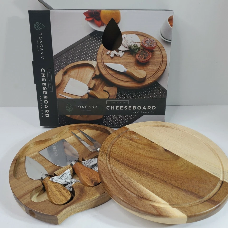 Тоскана "Acacia Brie" сыр доска и инструменты набор - 7" - новый  - Изображение 2 из 4